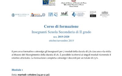 Corsi di formazione per docenti delle scuole secondarie di I e II grado – a.s. 2019/2020